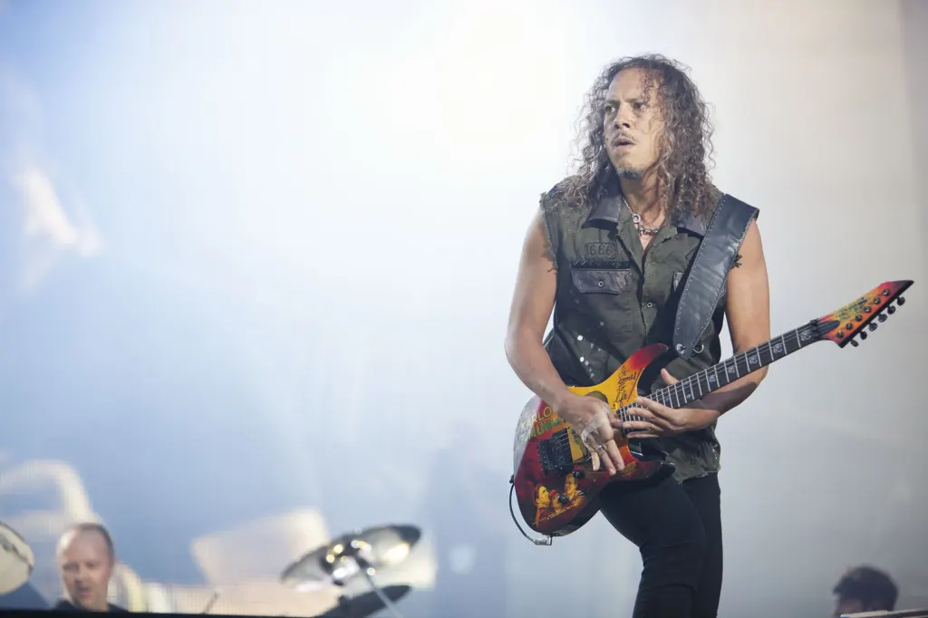 Kirk Hammett of Metallica performing at Sonisphere 2011